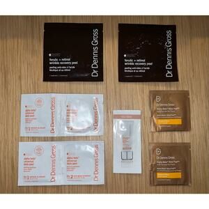 Dr. Dennis Gross 6x Sample Lot Recovery Peel Sunscreen Wrinkle Defense & Tanner